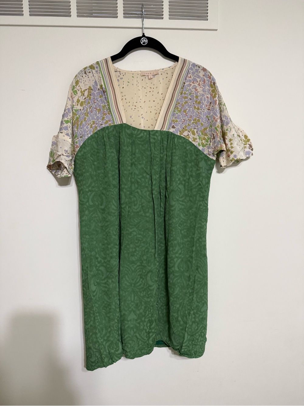Vintage SANDRO Paris Designer Womens Floral Viscose Silk Dress Size 2